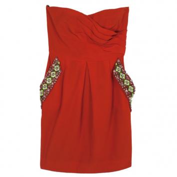 Matthew Williamson Valencia Embellished Cotton-blend Dress M