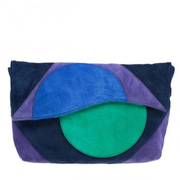 Marc by Marc Jacobs Multicolor Suede Etta Patchwork Clutch