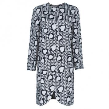 Stella McCartney Heart Monochrome Print Shift Dress M