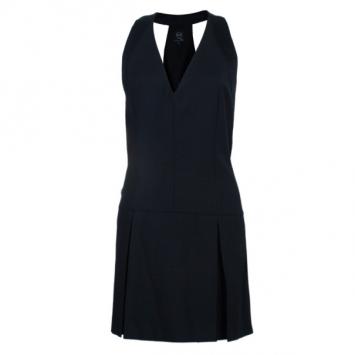 McQ by Alexander McQueen Black V-Neck Flared Dress M