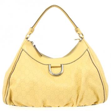 Gucci Yellow Guccissima Leather D Gold Medium Hobo