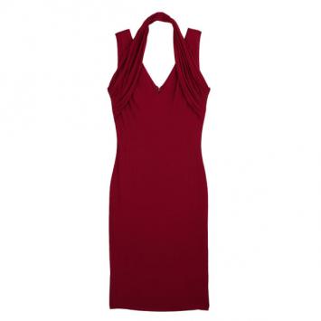 Alexander McQueen Halter Neck Crepe Jersey Dress M