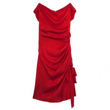 Moschino Draped Neck Silk Dress S