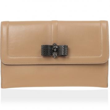 Christian Louboutin Nude Sweet Charity Pouchette Wallet Clutch