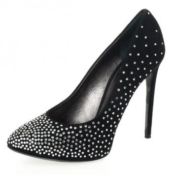Dolce and Gabbana Suede Swarvoski Platform Pumps Size 37.5