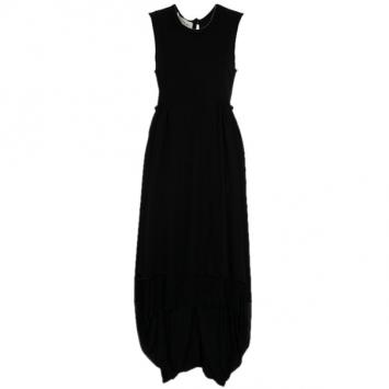 Saint Laurent Paris Black Pleated Evening Dress M
