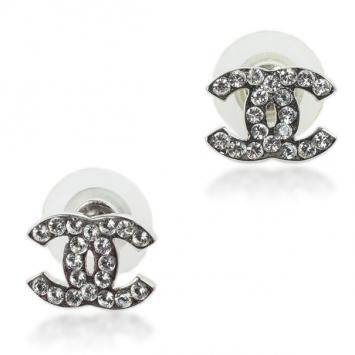 Chanel CC Crystal Earrings