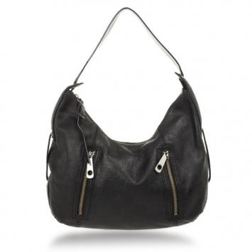 Pre Owned Givenchy Black Monogram Embossed Leather Hobo