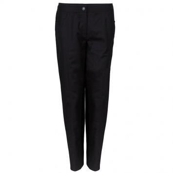 Pre Owned Chanel Brown Wool Trousers L