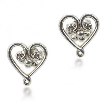 Tiffany & Co. Paloma's Venezia Goldoni Heart Silver Earrings