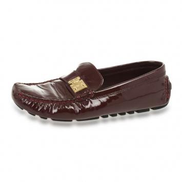 Louis Vuitton Brown Patent Zen Loafers Size 38.5