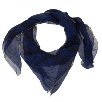 Burberry Prorsum Blue Printed Dot Scarf