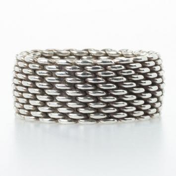 Tiffany & Co. Silver Somerset Ring Size 61