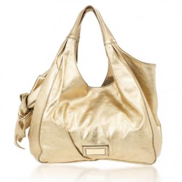 Valentino Metallic Gold Nuage Bow Tote