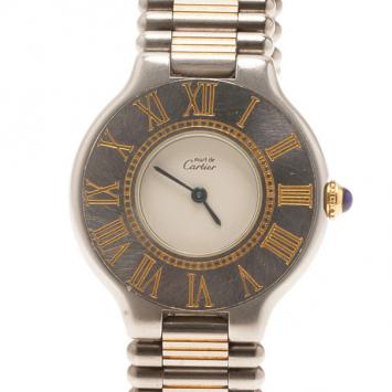 Cartier Silver Stainless Steel 21 Must de Cartier Women’s Wristwatch 30MM