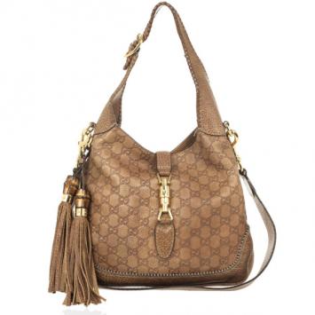 Gucci Tan Guccissima Leather New Jackie Medium Shoulder Bag