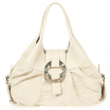 Bvlgari Beige Leather Chandra Hobo