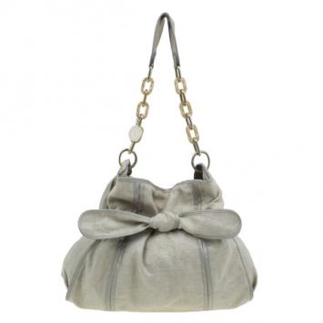 Stella McCartney Metallic Gold Canvas Hobo