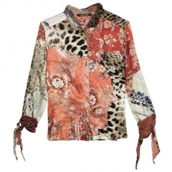 Roberto Cavalli Silk Printed Shirt L