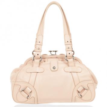 Celine Pink Leather Powder Clandestine Bag