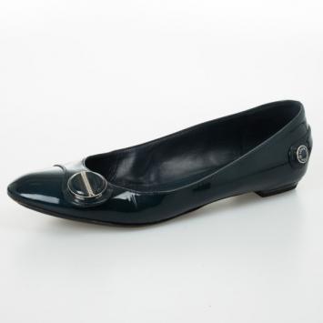 Louis Vuitton Teal Leather Sloane Ballet Flats Size 39