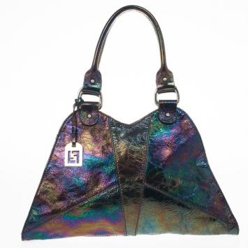 Fendi Devil Diavolo Trapezio Black Leather Handbag Tote