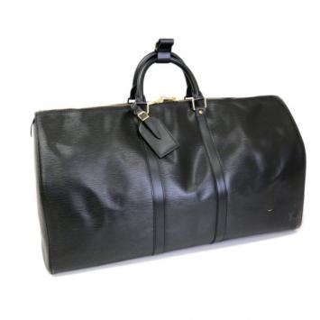 Pre Owned Louis Vuitton Black Epi Keepall 55
