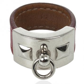 Hermes Collier de Chien Leather Ring Size 57