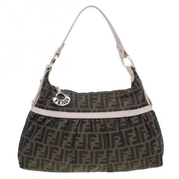 Fendi Brown Zucca Canvas Chef Shoulder Bag