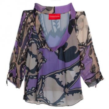Christian Lacroix Multicolored Silk Blouse M
