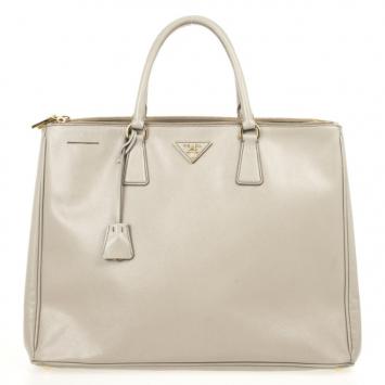 Prada Grey Saffiano Large Tote