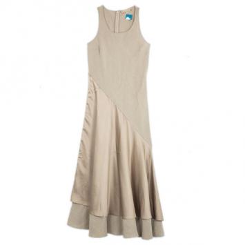 Michael Kors Resort 2010 Linen Silk Maxi Dress M