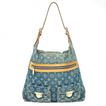 Louis Vuitton Blue Denim Monogram Baggy GM Bag