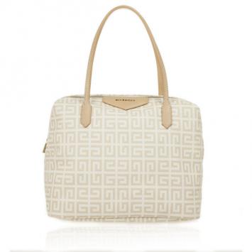 Givenchy Beige and White Monogram Shoulder Bag