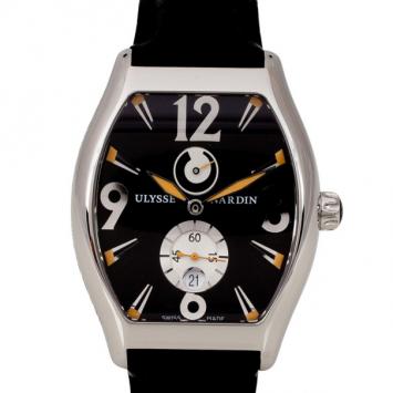 Pre Owned Ulysse Nardin MichelAngelo SS Leather Power Reserve Mens Wristwatch 40MM