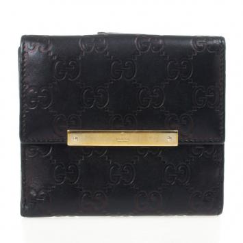 Gucci Metallic Dark Brown Guccissima Compact Wallet