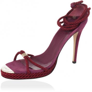 Gucci Pink Rope High Heel Sandals Size 41