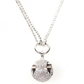 Gucci White Gold Diamond Sphere Necklace