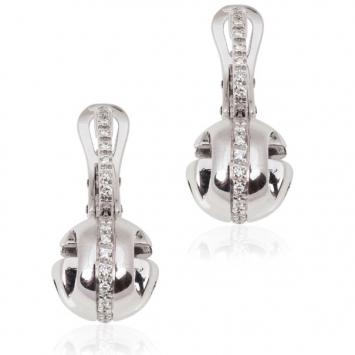 Gucci White Gold Diamond Sphere Earrings