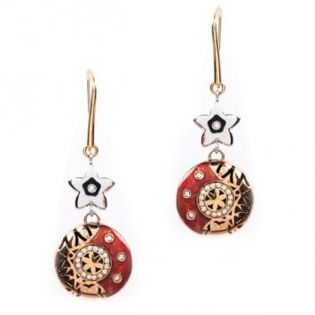 La Nouvelle Bague Dangling Silver & Yellow Gold Earrings