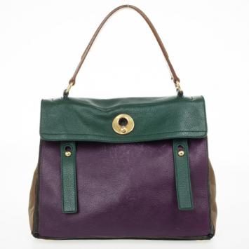 Saint Laurent Paris Tri Color Muse Two Satchel
