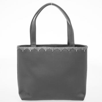 Sergio Rossi Grey Satin Evening Bag