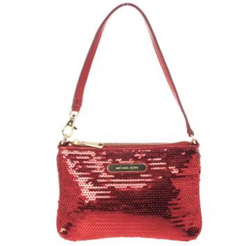 Michael by Michael Kors Red Sequin Wristlet