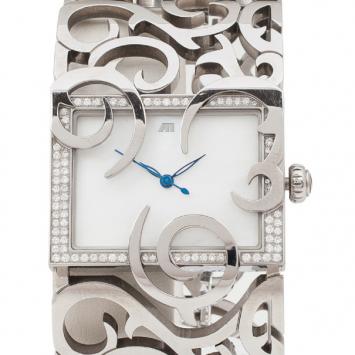 Meyers Tatoo Mother of Pearl Diamond SS Womens Wristwatch 36 MM