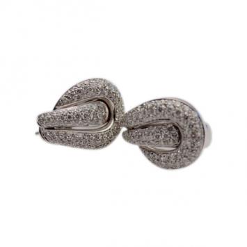 Salvini Diamond Pave Setting Clip Earrings