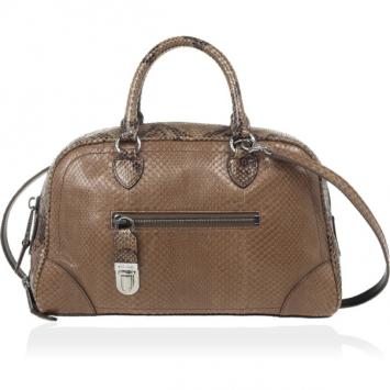 Marc Jacobs Brown Venetia Small Python Bowler Bag