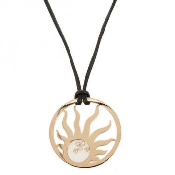 Chopard 18 K Rose Gold Happy Sun Diamond Necklace