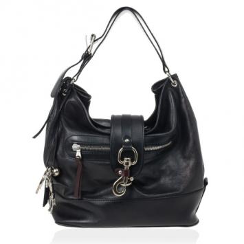 Chloe Black Leather Kerala Hobo Bag