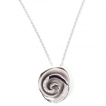 Annamaria Camilli Black Rose Diamond White Gold Necklace