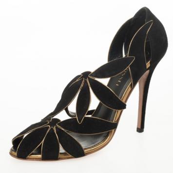 Giuseppe Zanotti Vionnet Black Suede Pumps Size 38.5
